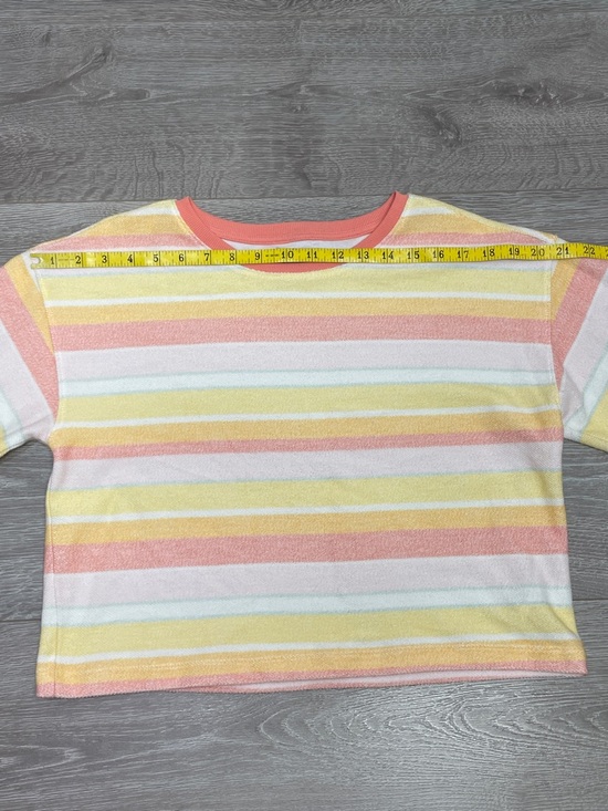 Haute Hippe French Terry Striped Long Sleeve Cropped Top Shorts Lounge Set M - Picture 4 of 15